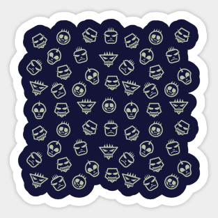 Funny Mohawk skulls Sticker